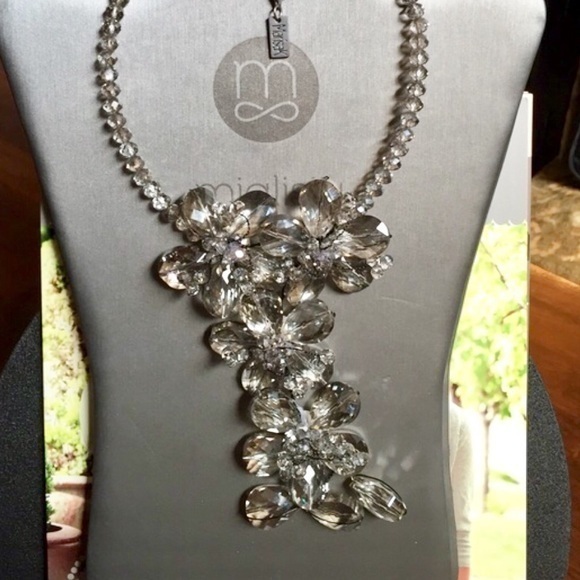 Marisa Kenson Jewelry - Marisa Kenson MKC Acrylic Statement Necklace Smoke